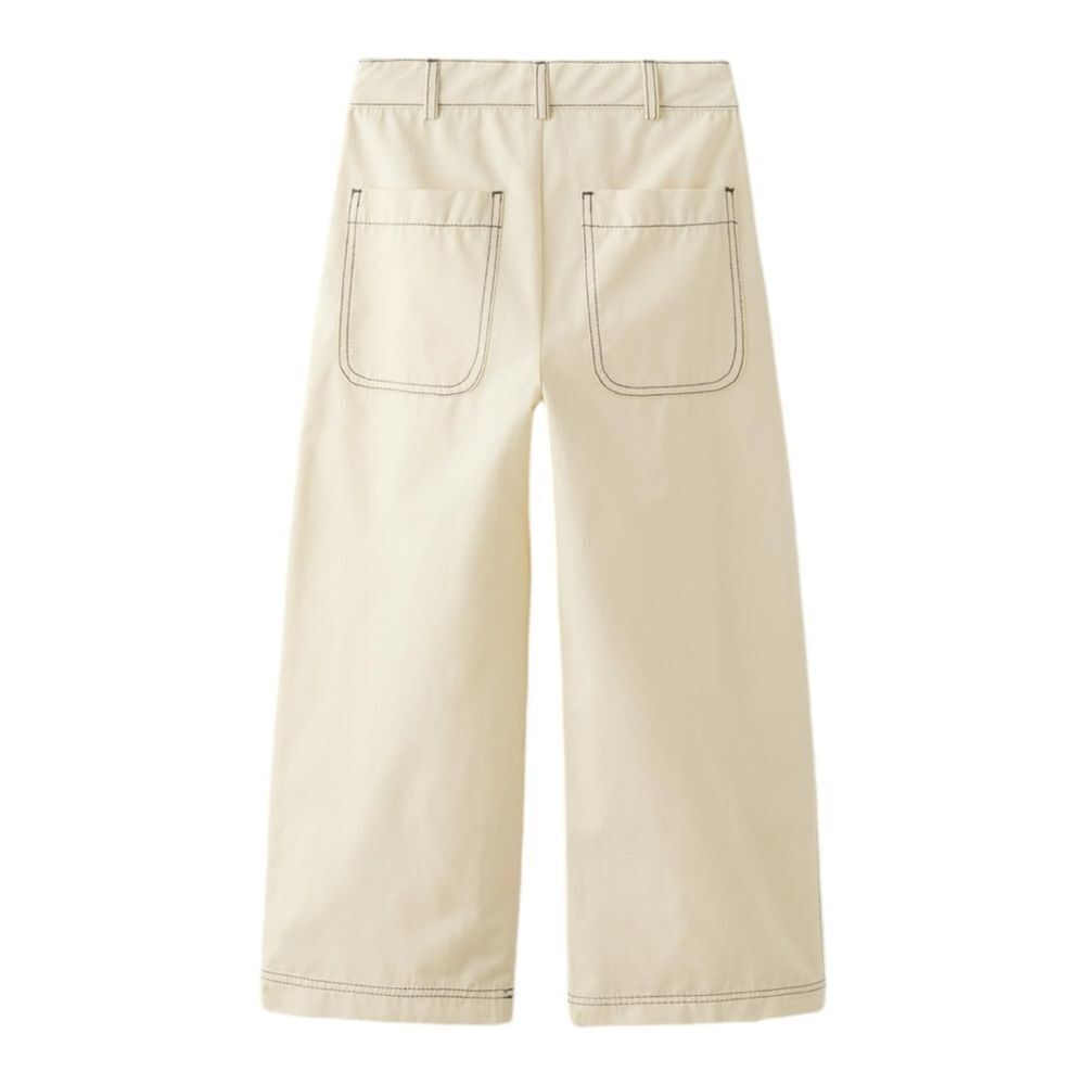 ZARA Kids | Butter | TOPSTITCHED POPLIN PANTS - Picture 3 of 8